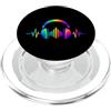 Headphones DJ Hip Hop EDM Electronic Mus Heartbeat Headphone Tie Dye Sound Lover Engineer Producer DJ PopSockets PopGrip per MagSafe