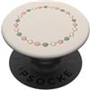 Cocoa Season Press Filo di luci rosa in un anello per gli amanti del Natale PopSockets PopGrip Adesivo