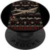 The Salty Veteran B17 Flying Fortress Maglione di Natale PopSockets PopGrip Adesivo