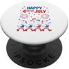 Family Cutey PH Merch Designs Art, Store Goose Parade Patriottica 4 luglio Celebration Art PopSockets PopGrip Adesivo