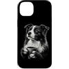 Funny Coffee Lover Border Collie Owner D Custodia per iPhone 14 Plus Border Collie amante dei cani divertente bere caffè amante