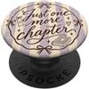 Books Reader Librarian Bookworm Cute Str Just One More Chapter Reading Book Lover Stripes Pattern PopSockets PopGrip Adesivo