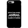 GPS Coodinates and Skyline of your City Custodia per iPhone 7 Plus/8 Plus Skyline Roma Silhouette città GPS coordinate Italia