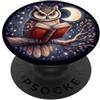 Bookish Grips Cute Owl Book Lover Bookworm PopSockets PopGrip Adesivo