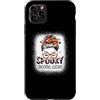 TeeaxArt Spooky Halloween Teachers Gifts Custodia per iPhone 11 Pro Max Chignon disordinato Spooky Assistente Educativo Sbiancato Halloween