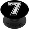 Sports Jersey Number Apparel Maglia sportiva Grunge Numero 7 Fan Team Player Compleanno PopSockets PopGrip Adesivo