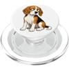 Beagle Side Eye Funny Dog Cartoon 1799_26_settembre_103av PopSockets PopGrip per MagSafe