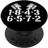V8 Drag Racing & Funny Mechanic Gifts Me 1-8-4-3-6-5-7-2 Ordine di sparo V8 Big Block Car Guy Garage PopSockets PopGrip Adesivo