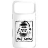 Metal Christmas Hail Santa Krampus Penta Custodia per iPhone 17 Pro Max Festa di Natale gotica del solstizio d'inverno di Babbo Natale