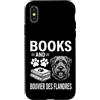Funny Bouvier des Flandres And Book Desi Custodia per iPhone X/XS Libri e Bouvier des Flandres Funny Bouvier des Flandres