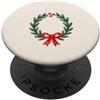 Cocoa Season Press Ghirlanda con fiocco rosso per gli amanti del Natale, gli appassionati delle vacanze PopSockets PopGrip Adesivo