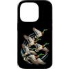 Bahaa's Tee Custodia per iPhone 14 Pro Flying Mallard Ducks Waterfowl Migration Wildlife Bird Art