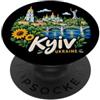 Ukraine Souvenir Gift Regalo disegnato a mano del punto di riferimento del souvenir di viaggio di Kiev Ucraina PopSockets PopGrip Adesivo