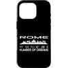 GPS Coodinates and Skyline of your City Custodia per iPhone 16 Pro Skyline Roma Silhouette città GPS coordinate Italia