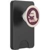 Little Boo Studio Plum Ghost Reading a Book Kawaii per gli amanti di Halloween PopSockets PopWallet per MagSafe