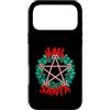 Ugly Christmas Solstice Metal Christmas Custodia per iPhone 17 Pro Max Ghirlanda natalizia gotica con Babbo Natale pagano