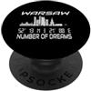 GPS Coodinates and Skyline of your City Varsavia Skyline GPS coordinate immagine città capitale Polonia PopSockets PopGrip Adesivo