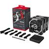 ASUS ROG EURUX GR120 FAN ARGB BLK 3IN1, Ventole da 120 mm Nere, 3 Pezzi | Spessore Telaio 30 mm, Connettori Daisy-Chain per Collegare più Ventole, 36 LED ARGB, 33 dB di Rumore Massimo