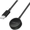 LogiLink Cavo di ricarica smartwatch, adattatore di ricarica, caricabatterie, caricabatterie, pad di ricarica, ricarica a induzione, Galaxy Watch 3-8/Active 1/2/Ultra, 1 m, colore: Nero