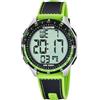 Calypso Orologio Digitale Uomo in Gomma Nero verde | Orologio Sportivo, Vetro ad Alta Resistenza, Impermeabile 10 ATM K5887/2