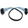 System-S SFF-8087 - Cavo da 50 cm, 6 connettori SATA a 7 pin maschio a 6 connettori per scheda madre RAID