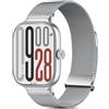 CHANRASI Metallo Cinturino Compatibile con Cinturini Xiaomi Redmi Watch 6/5/4 Donna,Cinturino Doppie Magnetiche per Xiaomi mi band 9 Pro/Xiaomi mi band 8 Pro Argento