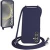 WenBaby Cover Compatible con Samsung Galaxy S26,Cellulare Girocollo Custodia con Cordino TPU Corda Silicone Case Bumper per Samsung Galaxy S26 Custodia, Blu navy