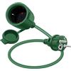 YINGAYOU Prolunga Schuko Corta 16A 250V Prolunga Elettrica Schuko Impermeabile, 2AC IP44, Adatta per Ambienti Interni o Esterni (Verde, 0.5 m)