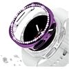 DEALELE [2-PACK Custodie per Orologio Compatibili con Samsung Galaxy Watch 8 44mm, Bling Serie Singola Diamante Strass PC Cover Protettiva Sostituzione Cinturino Protezione (44mm, Viola + Trasparente)