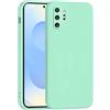 Mixroom - Cover Custodia Case per Samsung Galaxy Note 10 Pro/Note 10+ Plus Protezione Fotocamera in Silicone TPU Morbido Opaco Bordi Piatti Colore Verde Acqua