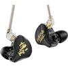 Yinyoo KBEAR K01 PRO Gaming IEM, auricolari economici con cavo staccabile, nero | Auricolari doppi magnetici DD cablati in PET da 10 mm, HiFi Sport Gaming Earbuds Clarity Sound IEM, comodi da montare