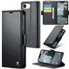Idhiem Flip Libro Wallet Cover per iPhone 16e, Nero | Pelle PU Premium, Custodia Portafoglio Flip Libro, Blocco RFID, Slot per Carte, Antiurto Wallet Cover, Funzione Supporto