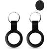 daunke Confezione da 2 custodie per Chipolo Anti-Loss Tracker, in silicone con grandi fori (adatte per anziani, animali domestici, zaino, bagagli, bambini), antigraffio, nero