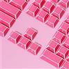SOLIDEE Set di 132 Keycap PBT Dye Sublimation Shine Through, Keycaps Traslucidi con Stampa Laterale Prism, Profilo Cherry per Tastiere Meccaniche con Switch MX, Resistenti allo Sbiadimento(Berry Red)