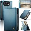 oiysrtoc Cover per iPhone Duo in Pelle PU Premium, Portafoglio con 3 Fessure Carte e Supporto, Blocco RFID, Chiusura Magnetica Custodia iPhone Duo, Blu