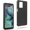 REY Cover in Gel TPU Nera per Motorola Moto G35 5G, Ultra Sottile 0,33 mm, Morbido Flessibile, Custodia Silicone