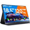 UPERFECT Monitor portatile da 18,5 pollici 120Hz 1080P FHD Matte Monitor USB C mini display HDMI, con foro VESA/Smart Cover, monitor esterno per laptop/PS4/5/telefono/PC