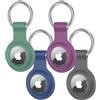 Lucknel® Custodia in silicone per Apple AirTag (confezione da 4 (d.Green,d.Blue,d.Grey,d.Purple))