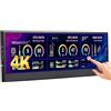 wisecoco 14 pollici 4K Monitor Secondario Touchscreen 3840 x 1100p | schermo IPS UHD a barra allungata con HDMI per Aida64 laptop monitoraggio velocità temperature CPU GPU