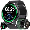 MYSHUN Smartwatch Uomo Chiamata Bluetooth e Risposta Vivavoce Smart Watch Contapassi Cardiofrequenzimetro Sonno 15 Modalità Sport Notifiche Messaggi Orologio Fitness Tracker per Android iOS (Nero)