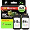 COLORETTO 546XL Cartucce per Canon PIXMA TS3151 TR4650 TR4540 Colore 2 Pack | Compatibile con Canon PIXMA TR4550 TR4640 MG2400 MG2440 MG2500 MG2550 MG3050 TS3150 TS3450 iP2800 PG-545XL CL-546XL Cartuccia