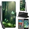 Haninsuze Cover per iPhone 7 Plus/8 Plus, Farfalla | Pelle PU Portafoglio, Porta Carte, Magnetica, Libro, Antiurto Custodia