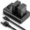 NEEWER EN-EL25 Batteria di Ricambio e Caricatore USB, 2 Pack 1350mAh Batterie e caricatori USB a Doppio Canale,Compatibile con Nikon Z30 Z50 ZFC Fotocamera 4241 Batteria EN-EL25 Caricabatteria MH-32