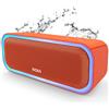 DOSS SoundBox Pro - Altoparlante Bluetooth con suono stereo da 20 W, bassi attivi extra, impermeabile IPX6, accoppiamento TWS, luci multicolori, 20 ore di riproduzione, portatile per spiaggia,