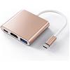 ElecMoga Adattatore USB C a HDTV, 3 in 1 USB C HDTV con 4 K a 30 Hz e USB 3.0, supporta la ricarica rapida da 100 W, hub USB C compatibile con MacBook Pro/Air Samsung Surface Book HP Pixel e