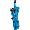Corsair Cavi Protetti Singolarmente con Guaina PCIe (Connettore Doppio) Type 4 Gen 4 Premium - Blu