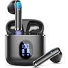 Rinsmola Cuffie Bluetooth, cuffie senza fili Bluetooth 5.4, cuffie in-ear, 2025 cuffie senza fili con 4 microfoni ENC, cuffie con cancellazione del rumore 36 ore di batteria, bassi profondi, USB-C