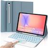 IVEOPPE Cover Tastiera per Samsung Galaxy Tab S10 Lite/S10 FE/S9 FE 10.9/S9 11 | Touchpad 7 Colori Illuminato Staccabile Keyboard, Italiano QWERTY, Custodia Tastiera Bluetooth con Portapenna, Nero