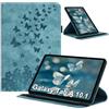 LSPCASA Custodia per Samsung Galaxy Tab A 10,1 pollici 2016 SM-T580/T585 | Custodia a libro in pelle PU, girevole a 360°, con scomparti per carte di credito, funzione leggio, portapenne