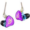 YINYOO KBEAR K01 PRO Gaming IEM con cavo staccabile, viola-blu, senza MC | Auricolari doppi magnetici DD cablati in PET da 10 mm, HiFi Sport Gaming Earbuds Clarity Sound IEM, comodi da montare